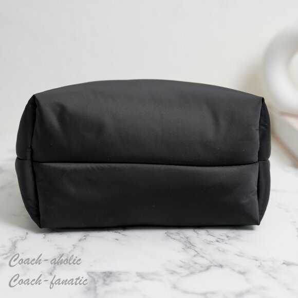 NWT Tory Burch Britten Puffy Nylon Mini Tote Crossbody in Black - Picture 7 of 8
